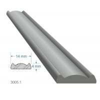 Pásovina plochá, 14x3x2000mm s obloučkem, měkká, cena za KUS