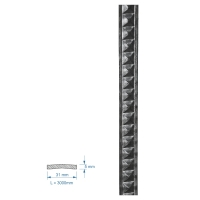 Madlovina vzorovaná 31x9x3000mm, cena za 3m kus