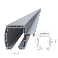 C profil 95x100mm, L-6000mm, hliník bez povrchové úpravy