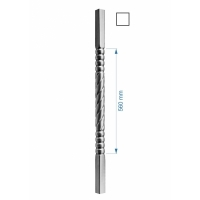 Tyč-trubková 1000mm se čtvercovou základnou 25x25mm